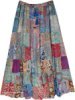 Sustainable Mixed Print Soft Maxi Long Skirt