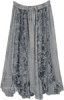 Silver Creek Velvet Embroidered Maxi Panels Skirt
