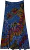 Blue Galaxy Tie-Dye Soft Stretchy Long Skirt