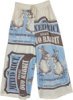 Vintage Blue Rabbit Feed Sack Cotton Culottes