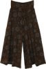 Chocolate Cosmos Wide-Leg Celestial Pants