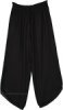 Midnight Ebony Lace Trim Wide Leg Everyday Pants