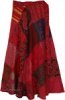 Crimson Tinsel Holiday Boho Patchwork Wrap Skirt
