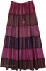 Dreamy Purple Sunset Cotton Panels Maxi Skirt