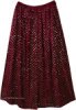 Sequin Embellished Velvet Maxi Skirt with Side Pockets