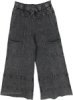 Charcoal Terry Knit Pants with Cargo Pockets