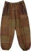 Earthy Olive Patchwork Pants For The Free Spirit