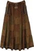 Stonewashed Earth Maxi Skirt with Deep Pockets