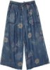 Garden Chambray Raw Hem Wide Leg Pants