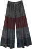 Storm Stripe Wide-Leg Tiered Cotton Pants