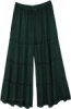 Hunter Green Very Wide Leg Relaxed Pants