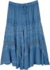 Bluebell Fairy Embroidered Boho Maxi Skirt