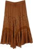 Terracotta Wanderer Missy Tiered Maxi Skirt