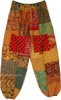 Saffron Hue Patchwork Hippie Harem Pants
