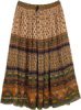 Belly Dancing Black and Gold Long Rayon Skirt