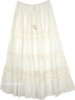 Mixed Fabric Patchwork Long Cotton Skirt For Summer