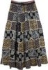 Indo Bohemian Long Skirt with Aztec Patterns