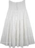 Bright Yellow Ombre Knee Length Summer Skirt with Tiers