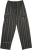 Shama Cotton Striped Unisex Boho Trousers with Pockets