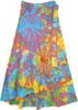 Elephant Print Layered Wrap Around Cotton Skirt