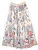 Ivory Mixed Print Boho Patchwork Rayon Long Skirt