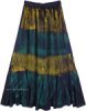 Peacock Colors inspired Gypsy Rayon Long Skirt