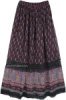 Paisley Printed Georgette Long Ankle Length Skirt with Lace