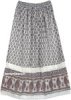 indo Bohemian Long Skirt In Georgette with Lace