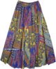 Gypsy Boho Party Vibes Big Sweep Printed Summer Skirt