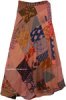 Contessa Desert Sand Colored Long Hippie Wrap Skirt with Patchwork