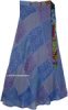 Vertical Panels Multicoloured Cotton Knee Length Skirt
