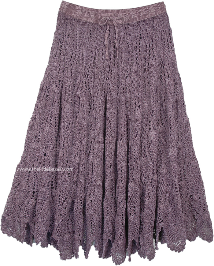 Stonewash Pickle Green Mid Length Cotton Western Skirt