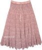 Western Rodeo Jet Black Boho Skirt with Embroidery
