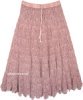 Turkish Rose Mid Length Crochet Cotton Summer Skirt