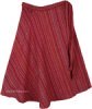 XL Natural Woven Gheri Cotton Artsy Bohemian Wrap Skirt