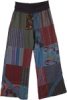 Happy Hippie Mixed Patchwork Cotton Yoga Waist Pants