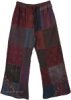 Fall Bloom Boho Patchwork Cotton Yoga Waist Pants