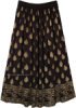 Belly Dancing Black and Gold Long Rayon Skirt