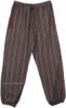 Purple Haze Black Striped Bohemian Drop Crotch Cotton Pants