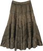 Millbrook Rayon Embroidered Western Skirt with Drawstrings