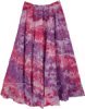 Lavender Pink Dreamy Waves Tiered Cotton Skirt