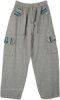 Everyday Grey Woven Cotton Pants with Pockets