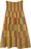 Mild Waters Tie Dye Summer Cotton Crinkle Midi Length Skirt