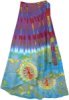 Ocean Blues Hippie Tie Dye Wrap Around Skirt