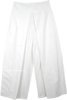 White Knight High Slit Flowy Palazzo Pants