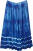 Fiord Marble Tie Dye Blue Long Skirt