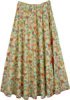 Floor Length Cotton Printed Summer Skirt in Floral