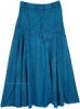 Trendy Teal Long Western Country Skirt