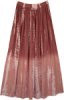 Brown Ombre Tie Dye Flowy Extra Long Skirt