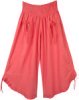 Coral Reef Cotton Short Pants with Adjustable Wide Legs